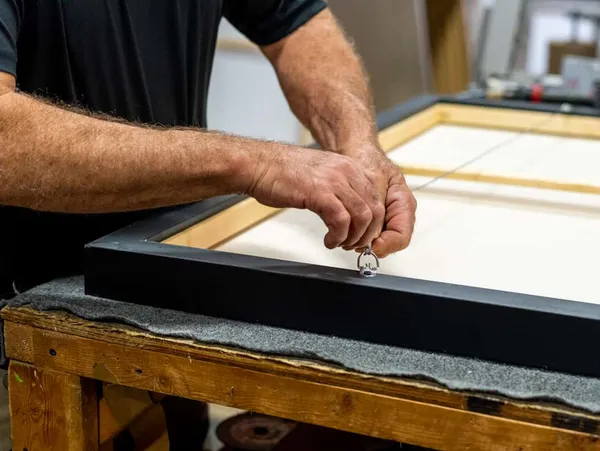 Custom shadow box frame with dimensional display