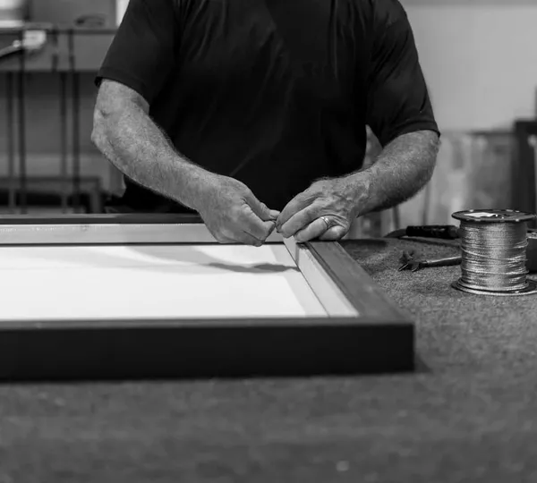 Stretched canvas on gallery wrap stretcher bars